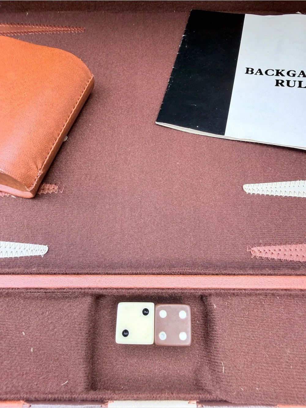Classic Brown Travel Briefcase with Center Stripe